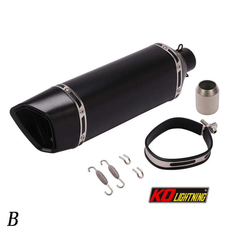 51mm Universal Motorcycle Exhaust Tail Pipe With Silencer Stainless Steel 470mm Exhaust System Modified For ATV Street Bike - Image 2