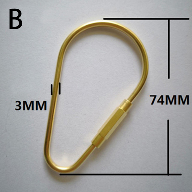 Brass Key Chain Ring Gold Color Women Brief Creative Key Hanger Car Gadget Door Key For Original Gift For Men