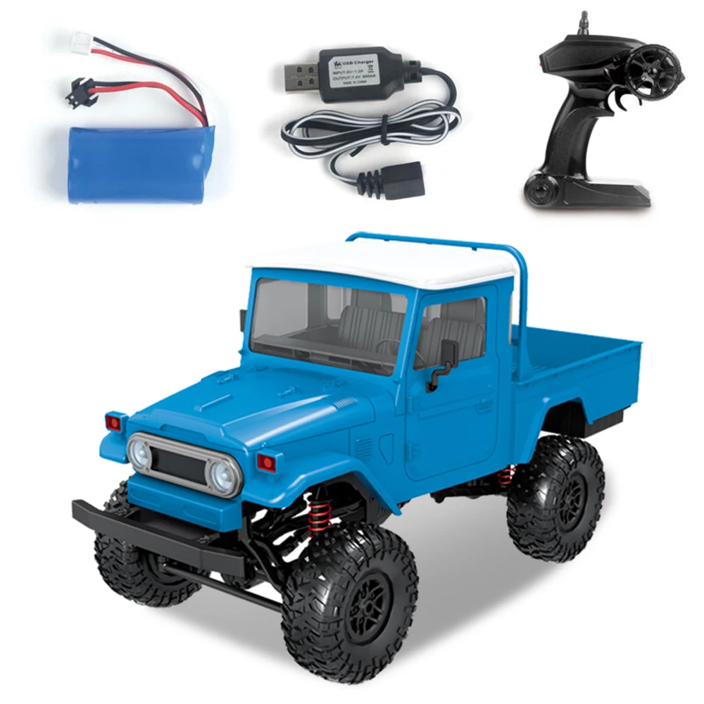1/12 Масштаб RC Автомобиль 2,4G 4WD гоночный внедорожник Грузовик радиоуправляемые игрушки багги высокая скорость с светодиодный светильник для детей и взрослых RTR - Цвет: Синий