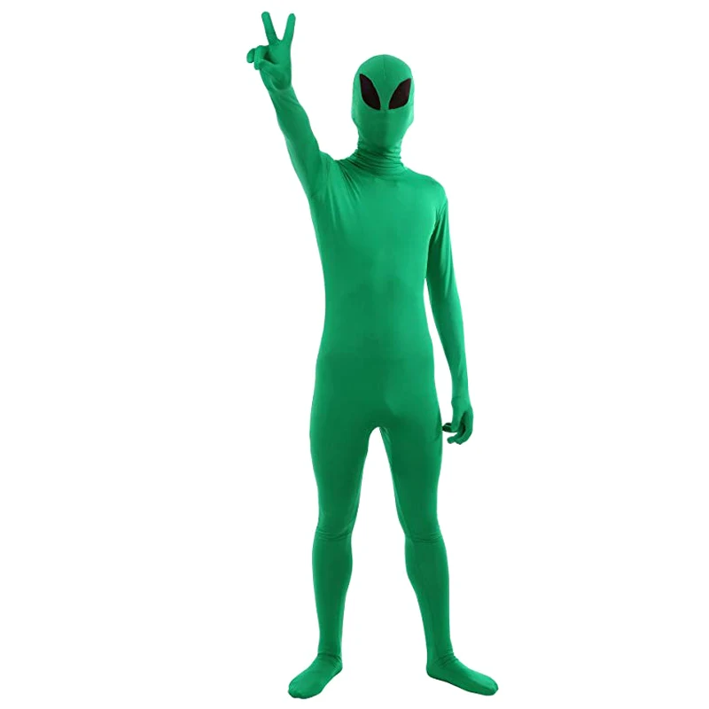 Funny Adult Aliens Elastic Suit Party Costume Cosplay Clothes Halloween Suit ASD88