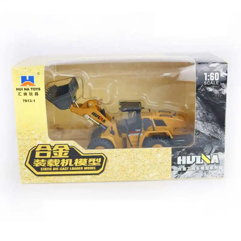 Hui Na 1:60 Alloy Engineering Vehicle Model Excavator Dump Truck Wheel Loader Car Model Boy Toys Birthday Present Gifts