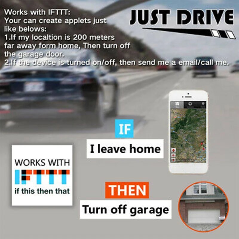 

WIFI Smart Garage Door Switch Wireless Remote Voice Support Control Timing APP