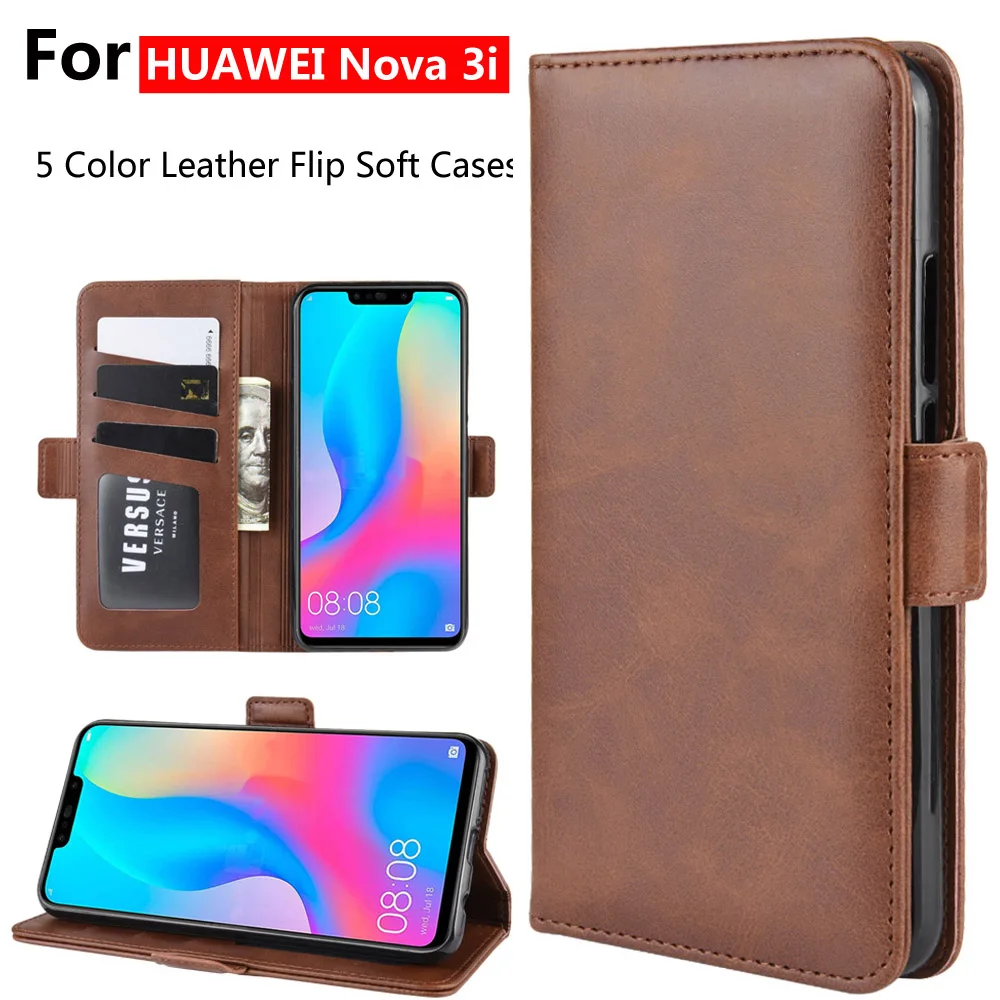 MUSTTRUE Магнитный кожаный флип-чехол-кошелек s для huawei nova 3i чехол Полная