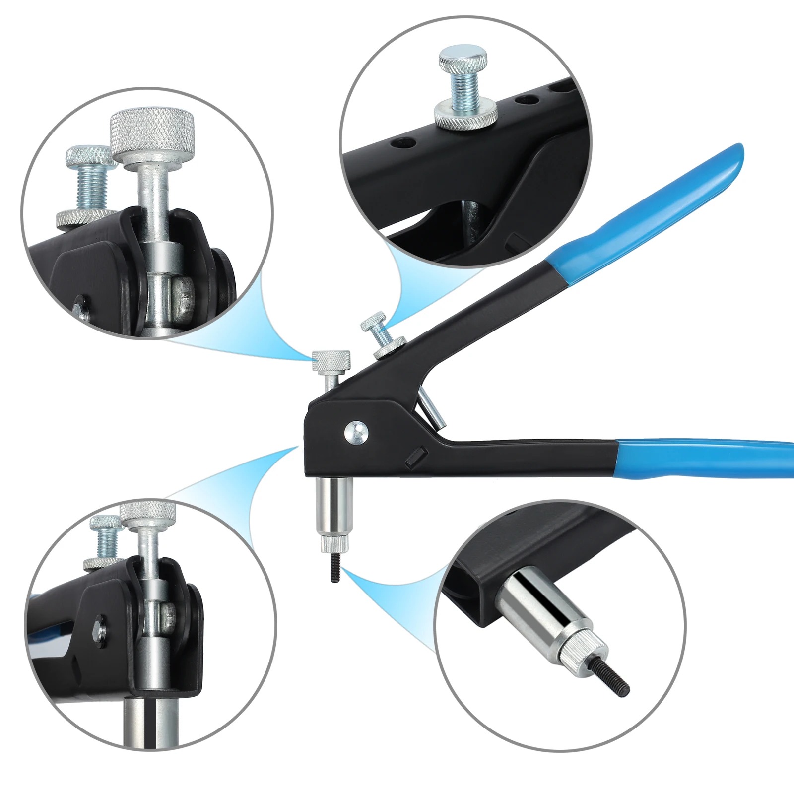 GARLLEN Nut Rivet Gun Wrench + 86Pcs M3-M8 Threaded Nut Rivet Riveter Rivnut Nutsert Gun Riveting Auto Furniture Repair Tool Kit