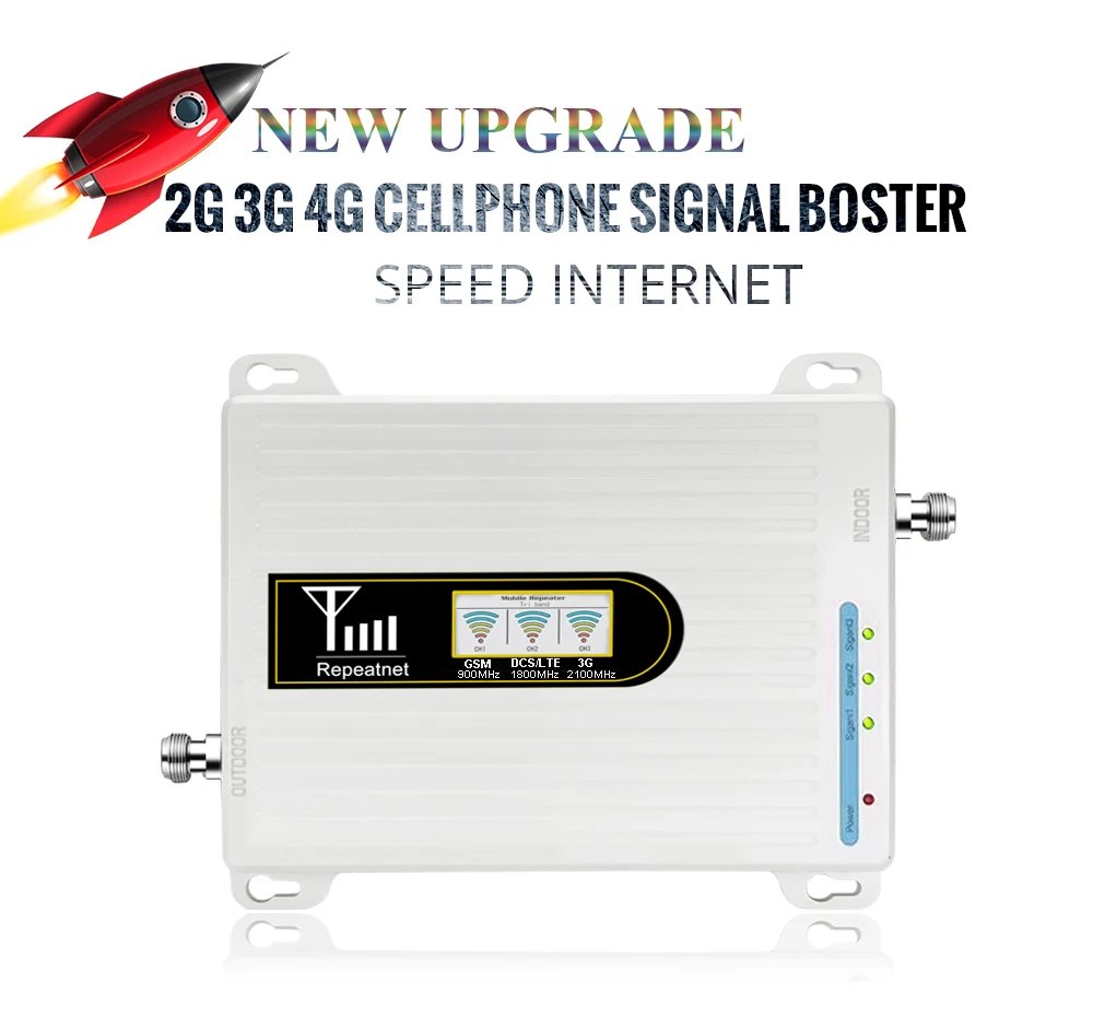 Сотовый ретранслятор сигнала GSM 2100 мгц 900 МГц 1800 МГц Мобильный усилитель сигнала 2G 3g 4G LTE FDD GSM W-CDMA Усилитель сотового сигнала