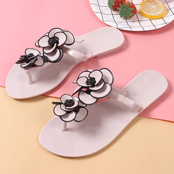 

Women Summer Slippers Flip Flops Flowers Women's Flats Woman Comfortable Footwear Ladies Slides Female Outside Beach Shoes