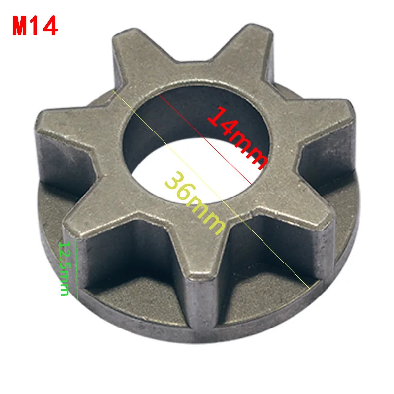 M14 M10/M14/M16 Шестерня бензопилы для 100 115 125 150 180 сменная Шестерня различные угловые шлифовальные станки кронштейн бензопилы деревообрабатывающий электроинструмент - Цвет: M14