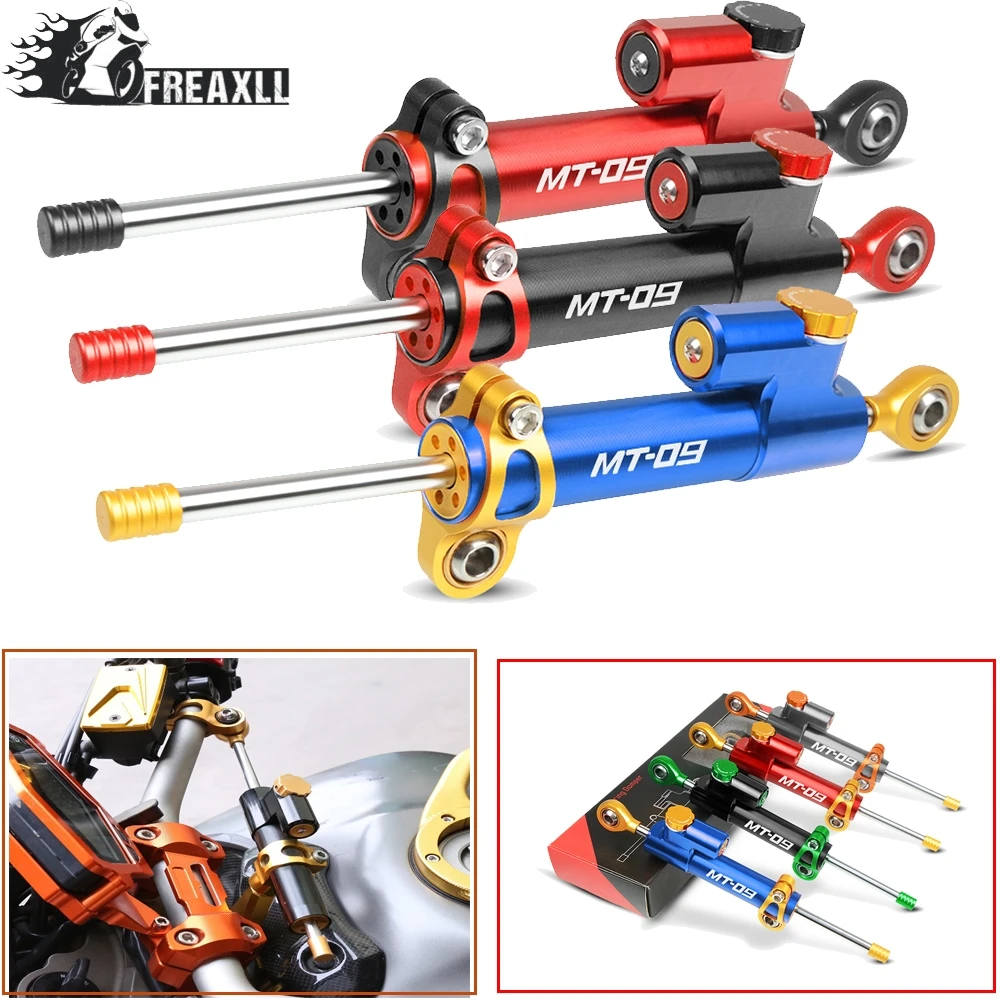

Moto CNC Motorcycle Steering Damper Stabilizer Linear Reversed Safety Control Over For Yamaha MT09 FZ09 MT-09 MT 09 2014-2017
