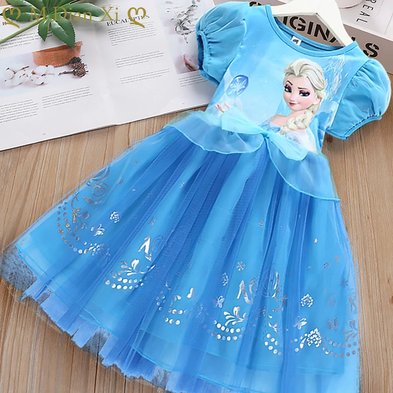 Vestido Elsa Para Niña Vestido De Fiesta De Cumpleaños Froze Vestido Elsa Para Niña Vestido De Fiesta De Cumpleaños Froze