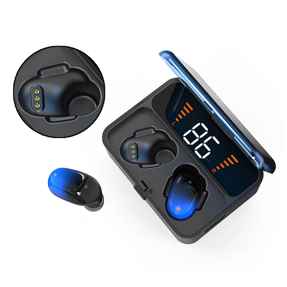 Новые Bluetooth наушники V5.0 Touch беспроводные наушники 9D стерео спортивные водонепроницаемые гарнитура громкой связи Мощный светодиодный дисплей