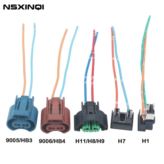 1X 9005 9006 H7 H1 H11 Original car LED Female Adapter Wiring Harness Sockets Wire Connector For Headlights Fog Lights