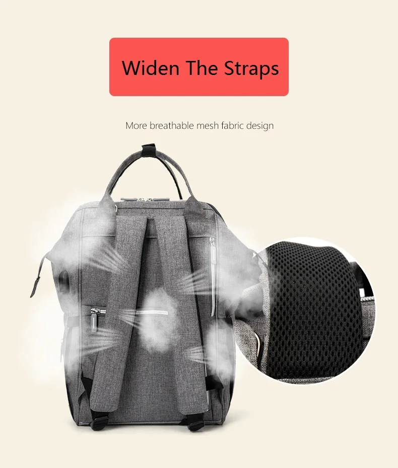 USB сумка для подгузников, дорожный рюкзак для мам, сумка для подгузников для мам, большая емкость, сумки для кормления, водонепроницаемая сумка для детских колясок