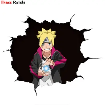 

Three Ratels CHY6 Naruto Uzumaki coolAnime cartoon 3D Stickers for car pvc figure anime decal