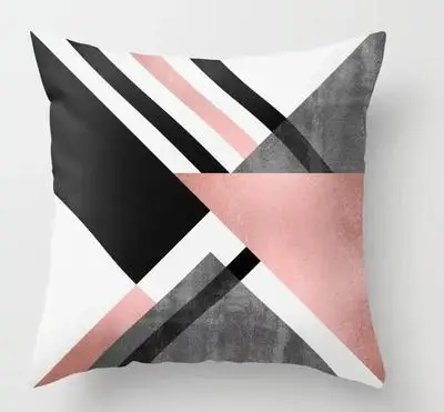 Розовый геометрический Чехол на подушку с скандинавским узором для женщин тропический ананас бросок накладка из полиэстера чехол на диванную кровать декоративный Чехол на подушку - Цвет: a18
