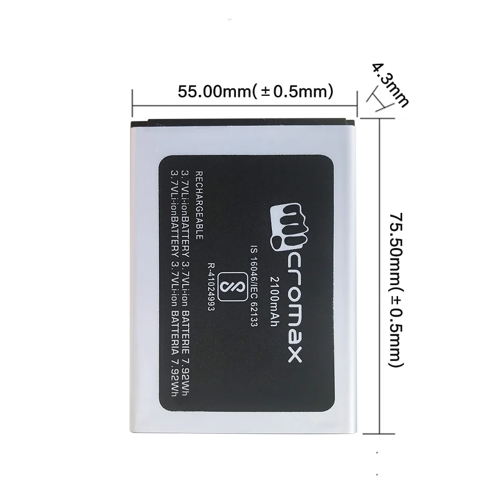 Новая батарея для Micromax Q462 запасная батарея для мобильного телефона Batteria Micromax-Q462