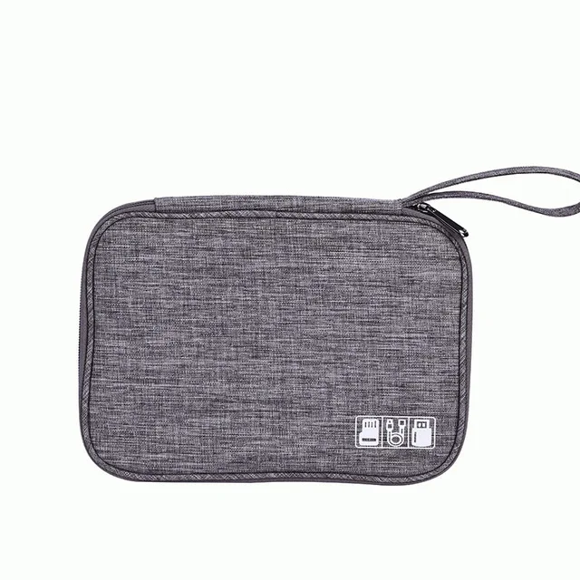 DIHFXX Водонепроницаемая цифровая сумка портативный кабель для наушников Мобильный блок питания многофункциональный дорожный пакет для организованного хранения аксессуары - Цвет: Серый