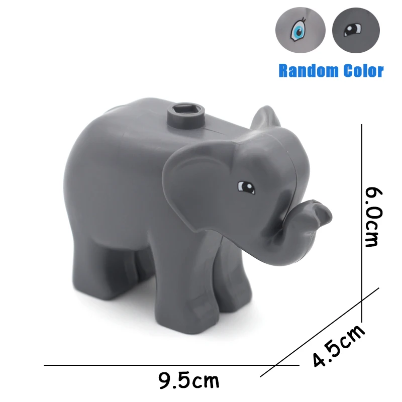 Big Size Building Blocks Animal Accessories Farm Figures Pig Rabbit Chicken Duck Dog Cat Bird horse Cow Sheep DIY Toys Gifts