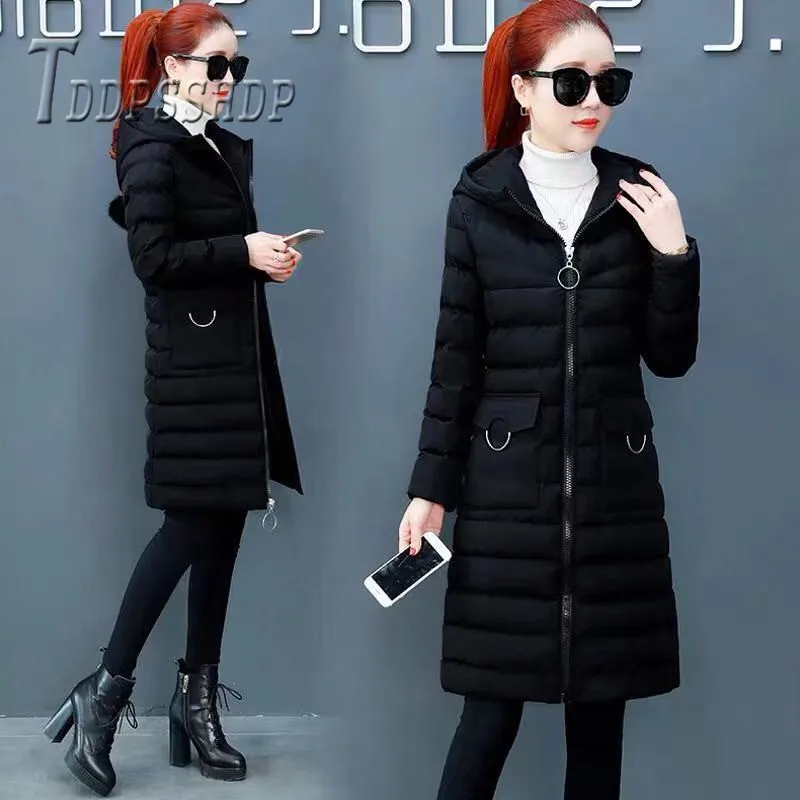 New Warm Women Winter Jackets Coats Cotton Hooded Slim Feminina Outwear Parka