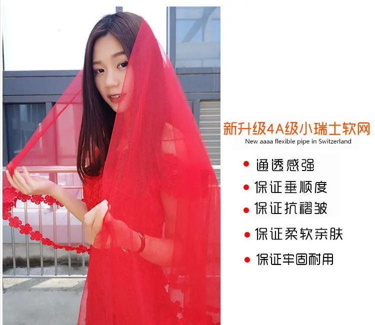 JIN IS пряжа Дешевые реальные фотографии красная свадебная вуаль один слой короткая свадебная вуаль голова свадебные аксессуары, фата свадебная фата