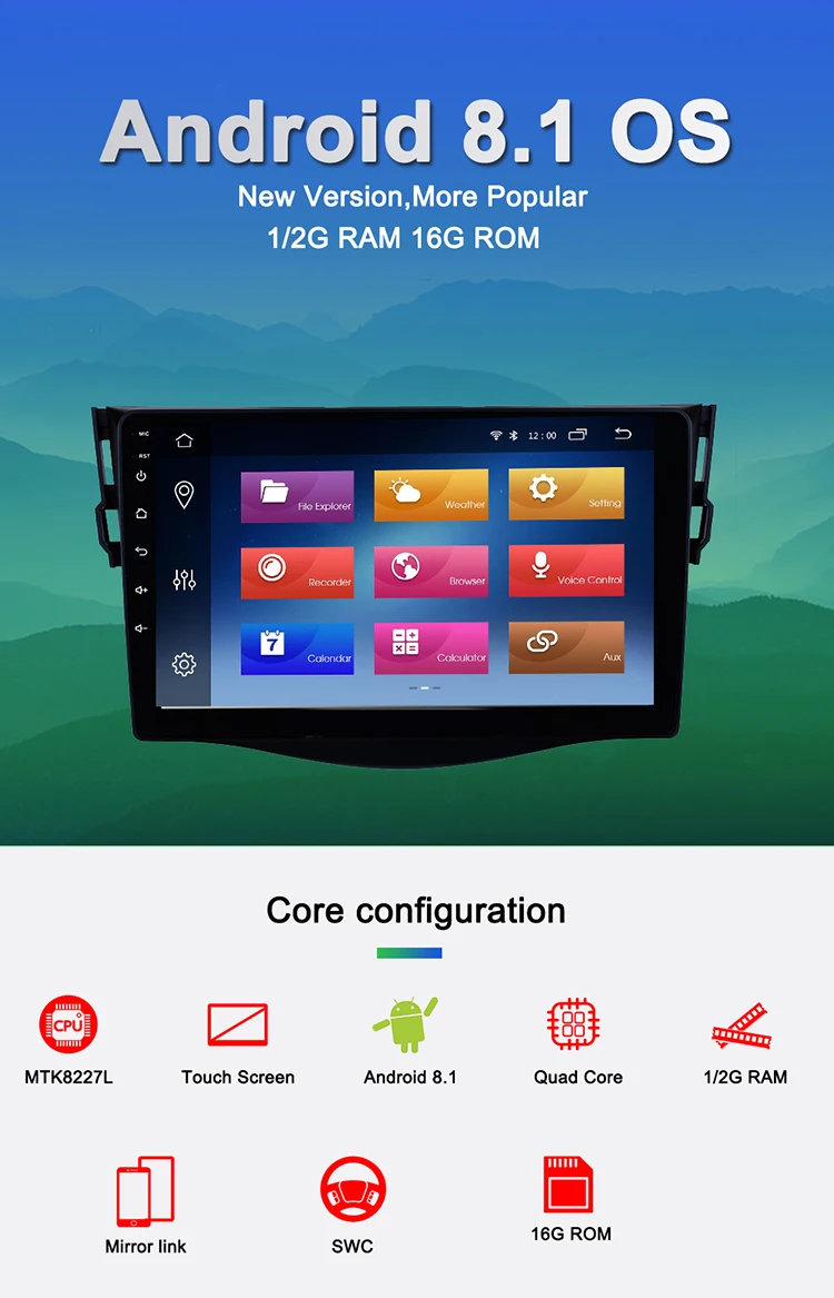 Discount AUTOTOP 9" 2din Android Car Radio Player for RAV4 2007-2011 with 2.5D HD Screen Wifi Mirrorlink BT DSP 2G RAM 16G ROM No DVD 0