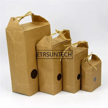 

200pcs/lot Rice paper packaging/Tea packaging Kraft paper bag/weddings kraft paper bag Food Storage Standing Paper Packing Bag