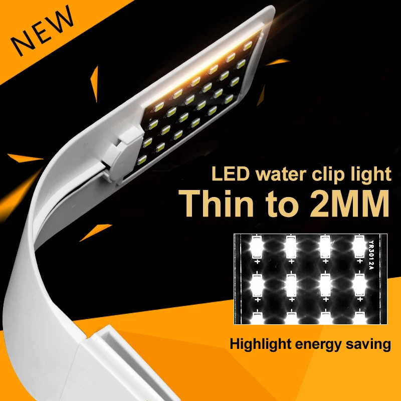 Аквариумный свет для аквариума аквариум с растениями светодиодный свет для аквариумный светодиодный фонарь ing Анти-туман клип на люки лампы