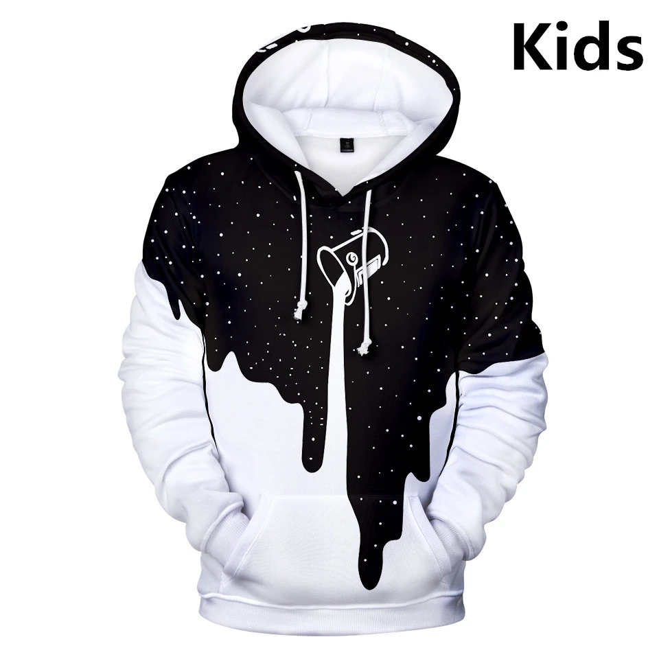 Sudadera con capucha para de 3 a 14 años, Sudadera con capucha de de estrellada de leche vertida chaqueta teñida con lazo, ropa para niños|Sudaderas con capucha y