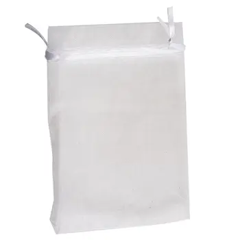 

NEW-100pcs Pouch Sachet Pouch Bag Organza White 15x10cm wedding party dragee bonbonniere gift favor jewelry