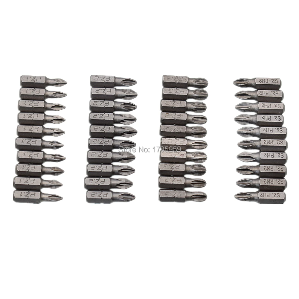 PZ1 PZ2 PZ3 PH2 Impact Drill Driver Screwdriver 40pcs Bits Set 25mm