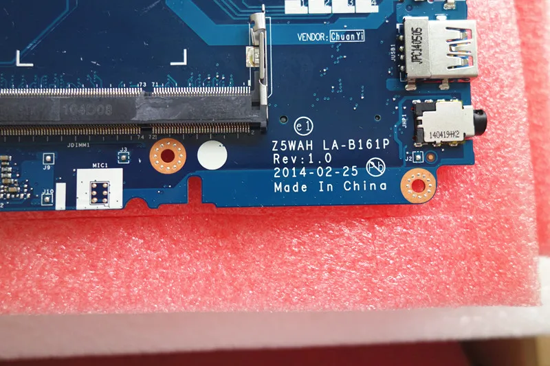 Z5WAH LA-B161P материнская плата для ноутбука acer E5-571 E5-531 EK-571 с 2957U Процессор на борту