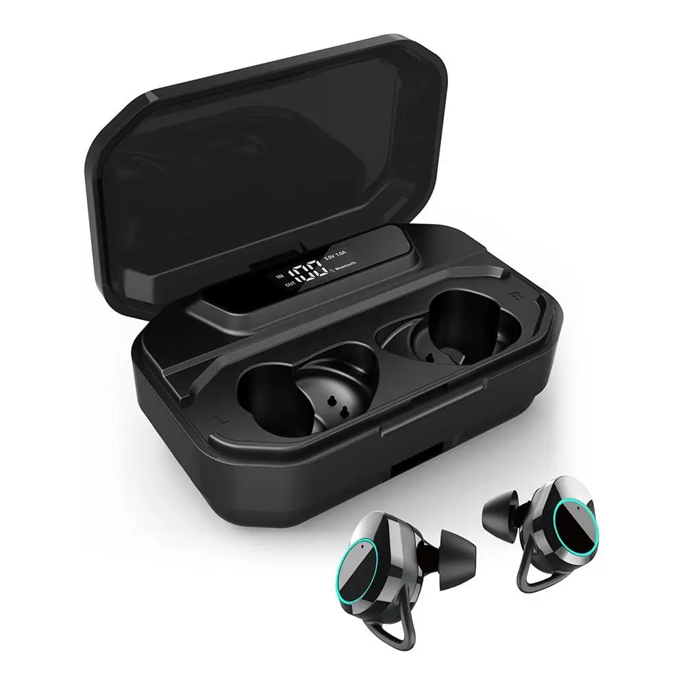 TWS T3S Bluetooth 5,0 True беспроводной футляр для наушников 3300 мАч 6D стерео гарнитуры bluebooth наушники IPX6 Водонепроницаемый дисплей питания