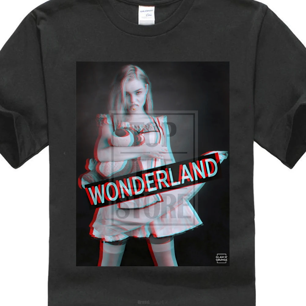 Funny Tees Men Short Alice In Wonderland Wunderland Lsd Acid Psychedeli Mens T Shirts 2018 Fashion 016033 |