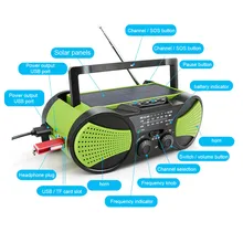 Аварийный Солнечный ручной радио динамик AM FM NOAA с светодиодный фонарик power Bank JLRJ88