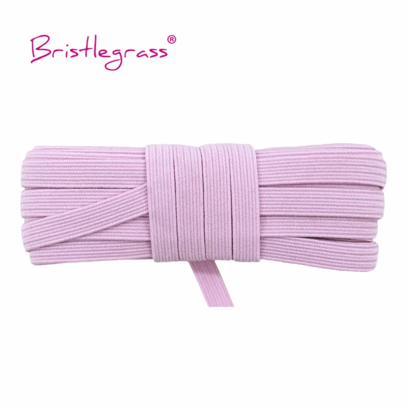 Bristlegrass Glitter Elastic Cord – 6mm Flat Skinny Band for DIY Sewing & Craft Projects