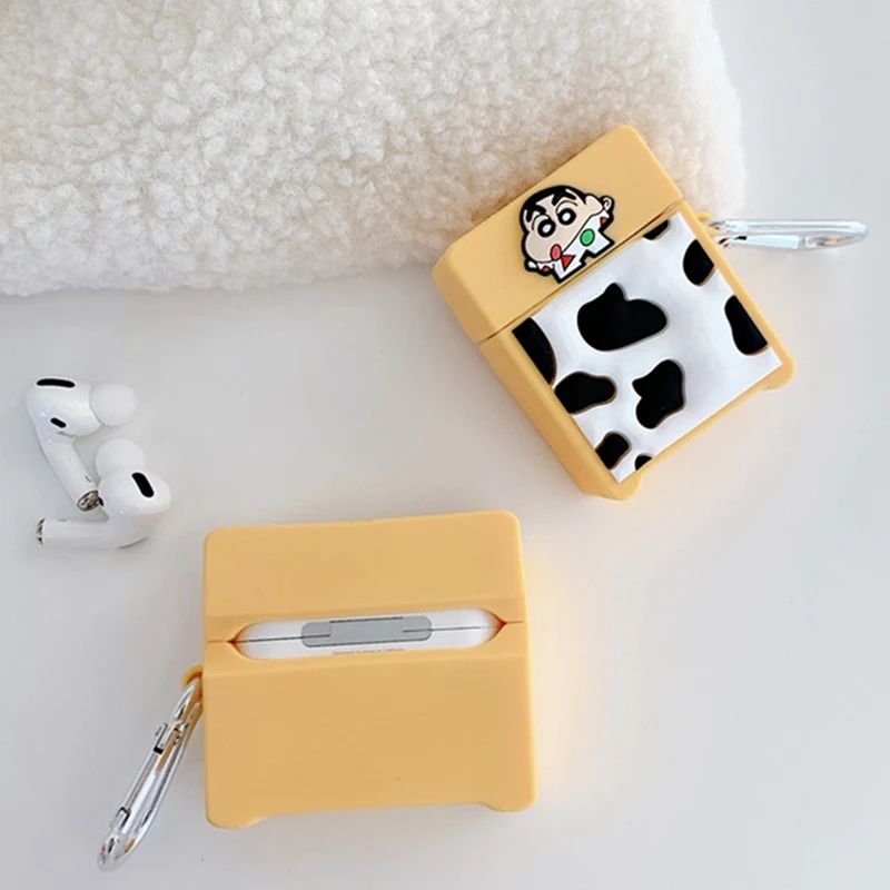 3D чехлы для наушников с милым мультяшным рисунком Crayon Shinchan для Apple Airpods Pro 1/2, милые силиконовые защитные чехлы для наушников, аксессуары