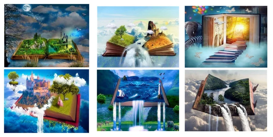 DIY 5D алмазная живопись книга водопад Алмазная вышивка пейзаж Рождественский подарок домашний Декор подарок