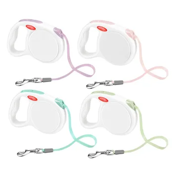 

New Retractable Dog Leash 4 Colors Fashion Solid Color Puppy Auto Traction Rope Nylon Walking Leash for Small Dogs Cats Pet Lead