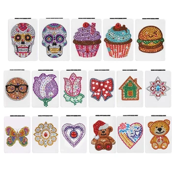 

DIY Special Shaped Diamond Painting Mirror Embroidery Cross Stitch Foldable Compact Women Mini Makeup Mirrors Gift for woman