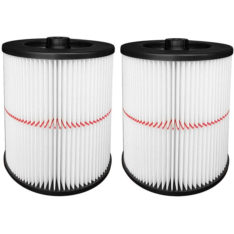 

2 Pack Cartridge Filter for Shop Vac Craftsman 17816 9-17816 Wet/Dry Air Filter Replacement Part Fit 5 Gallon & Larger Vacuum Cl