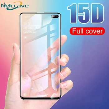 

50 Pieces 15D Curved Full Coverage Tempered Glass For Samsung Galsxy S10 Plus S9 S8 S7 S6 Note 10 Pro 9 8 Screen Protective Film