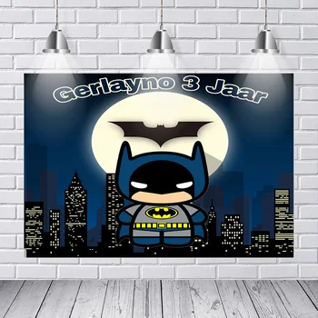

Background Photography Happy Birthday Party Personalized Superhero Baby Batman Custom Photo Studio Background Backdrop Vinyl