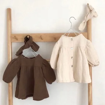 

children wear new girls Korean fashion lantern sleeve lovely round collar shirt kids tops