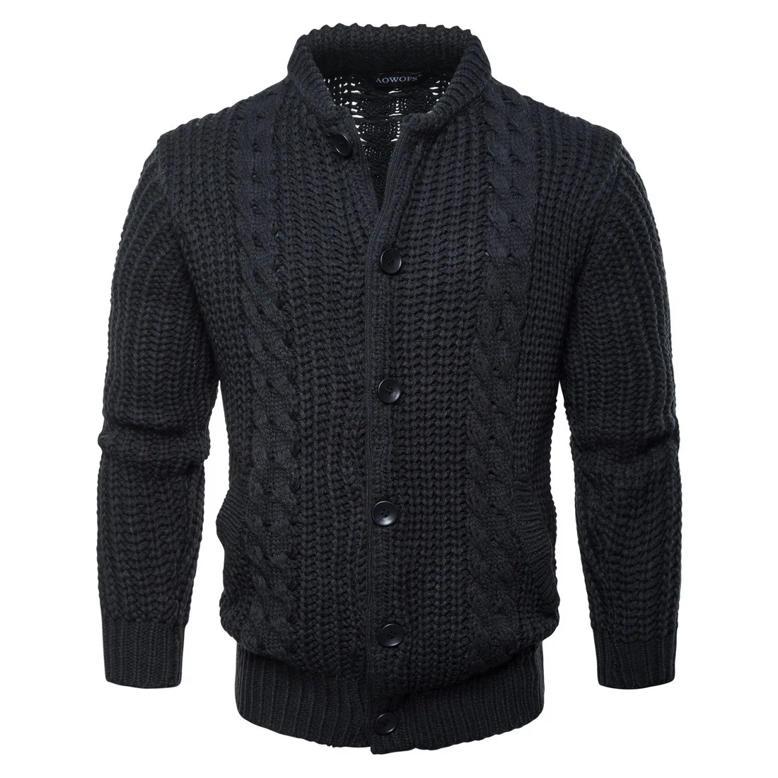 

2019 Spring New Style Men Solid Color Knitted Cardigan Sweater Coat Ym020