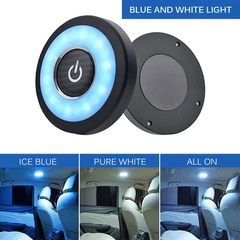 

2020 Portable Car Roof Ceiling Dome Reading Light Magnetic LED Lamp USB Charging White&Blue Two Lighting Color Reading Light