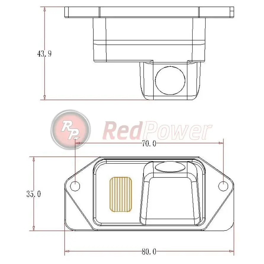 Штатная видеокамера парковки Redpower MIT106P Premium для Mitsubishi Lancer X