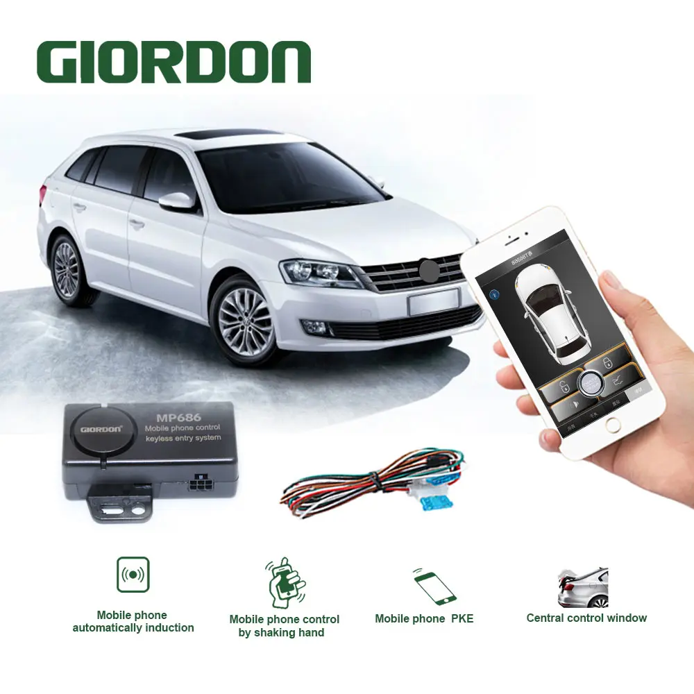 Giordon Auto Alarm Systems Car Remote Central Kit Remote Central Door