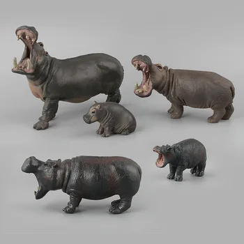 

Simulation Animal Models Hipo Hippopotamus Models Soild PVC Animal Figures Collection Models Children's Education Toys Gift