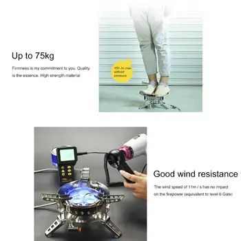 

Mini Camping Stoves Folding Outdoor Gas Stove Portable Furnace Cooking Windproof BBQ Split Gas Stove Cooker Burners