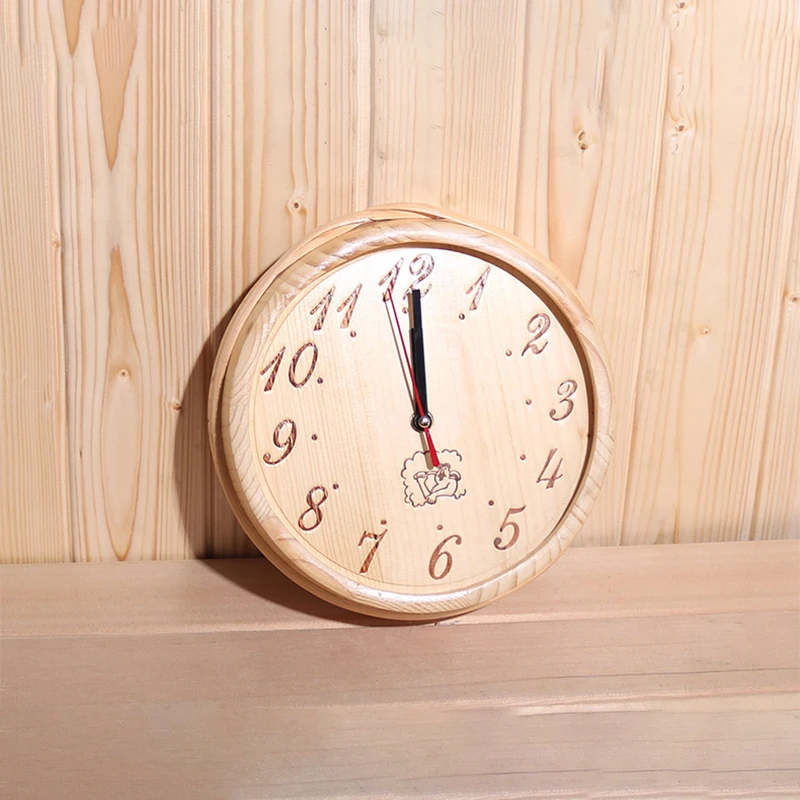 Sauna Clock 0ne посылка для сауны, ковш из сосны и дерева, подстежка из песочных часов, Термогигрометр, комплект для Домашней Сауны, оборудование для сауны, комплект из соснового дерева - Цвет: Sauna Clock