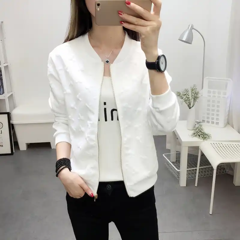 ladies short white jacket